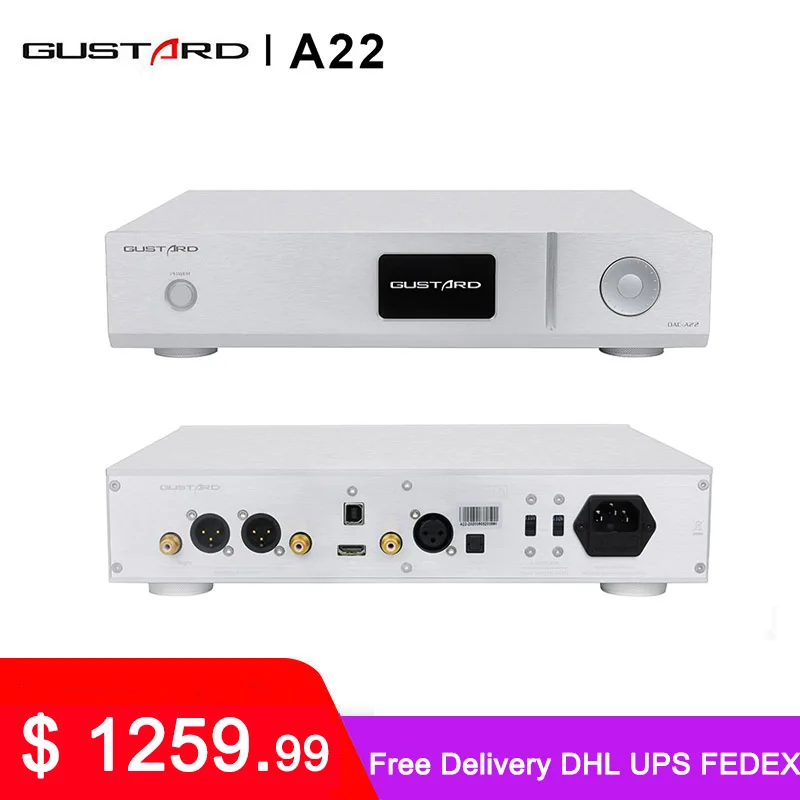 Новый флагманский сбалансированный декодер GUSTARD MQA DAC-A22 DAC 2021 двойное решение AK4499