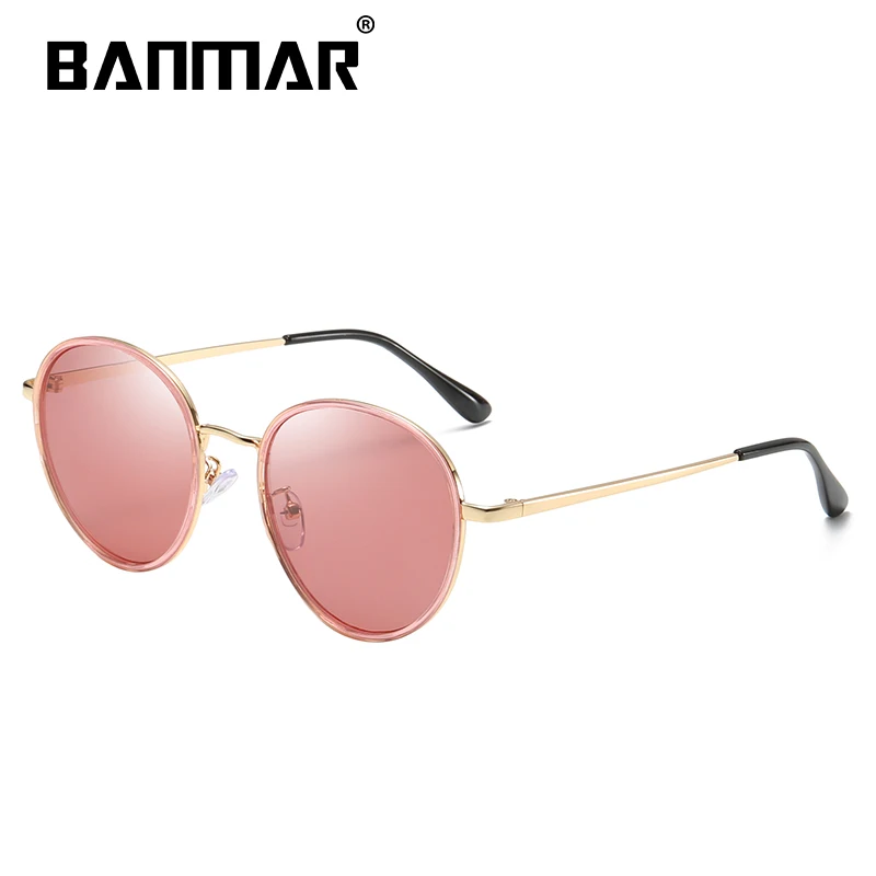 BANMAR фирменный дизайн винтажные Поляризованные в форме кошачего Глаза Солнцезащитные очки женские градиентные линзы солнцезащитные очки оттенки женские очки Oculos - Цвет линз: GOLD RED