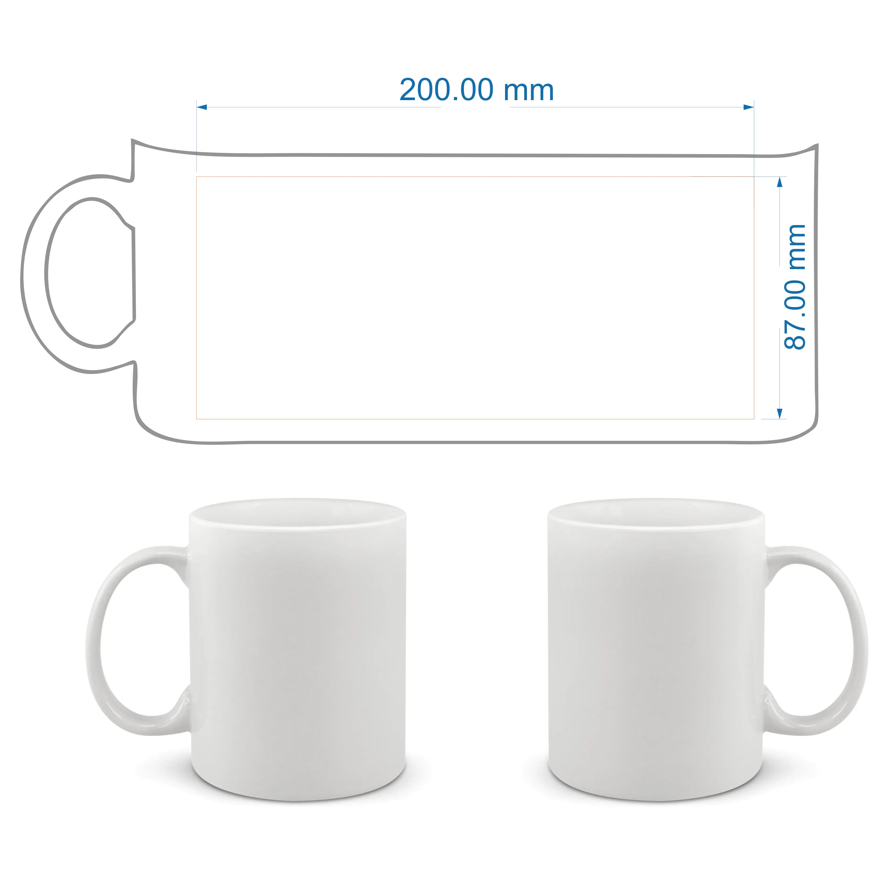 Ceramic Cup 350ML 12oz DIY Customized Print Picture Photo LOGO Text Personalized Coffee Milk Cup