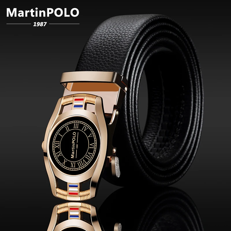 MP02202P MartinPOLO, мужской ремень, высокое качество, коровья кожа, натуральная кожа, роскошный ремень, мужские ремни для мужчин, модные, классические, с автоматической пряжкой, MP02202P - Цвет: MP02202P