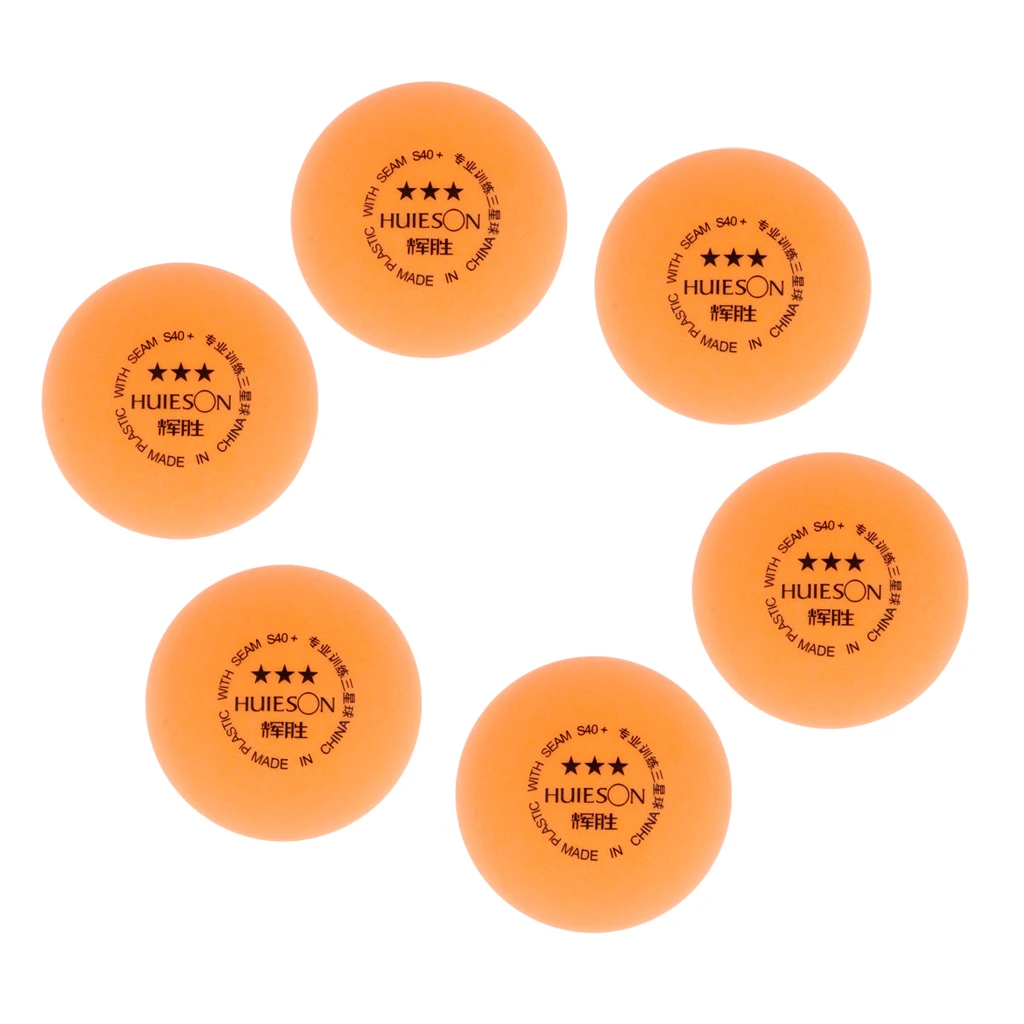 6Pcs 40mm 3-Star Premium Ping Pong Balls Advanced Training Table Tennis Ball