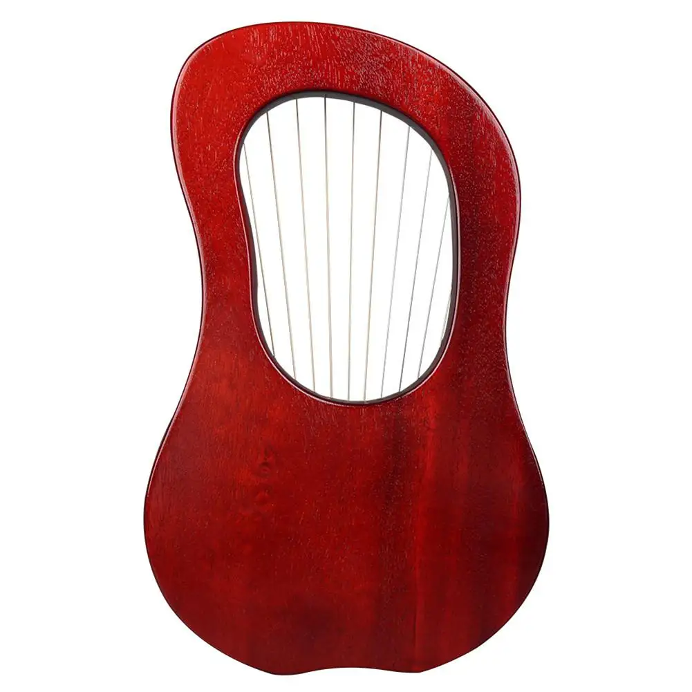 10 String Lyre C Tone панель из красного дерева струнный инструмент с хлопковой
