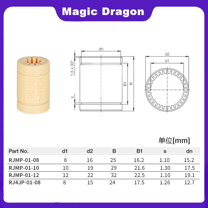 10pc impressora 3d rolamentos de plastico solido 05