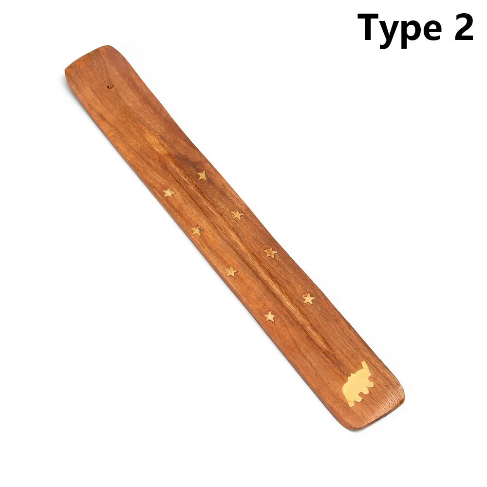 Type 2 1 шт. ретро натуральный деревянный резной цветок ладан курильница Joss-stick вставленный держатель пепельница ароматерапия домашний декор ремесла - Цвет: Type 2