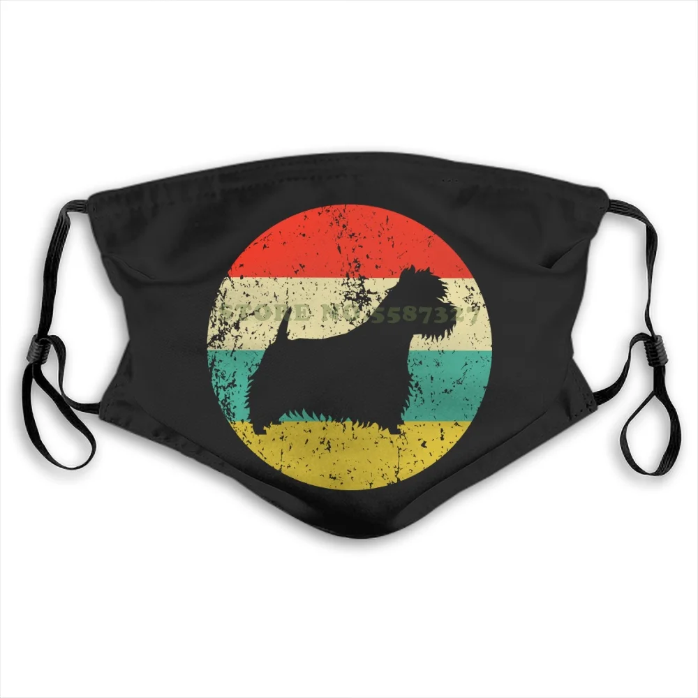 

Westie Retro West Highland White Terrier Dog Icon Blacks Cotton Fashion Summer Hot Sale mask Face Masks