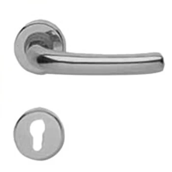 

Maniglia per porta Milena ottone cromo satinato con bocchetta foro Yale (per cilindro)