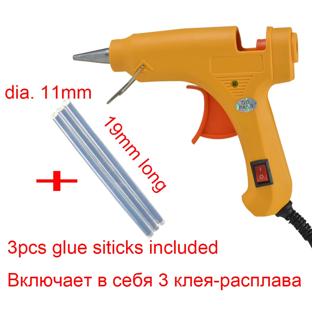 Клеевой термоклеевой пистолет 11 мм 60 Вт 80 Вт 100 Вт дополнительный термоклеевой пистолет для рукоделия алюминиевое сопло Прямая поставка - Цвет: Set 1