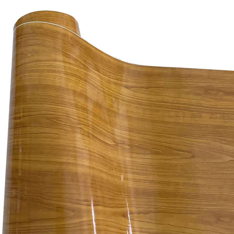 

Глянцевая текстурированная виниловая пленка с текстурой древесины для домашней офисной мебели «сделай сам», легко устанавливается, не пачкает, снимает воздух