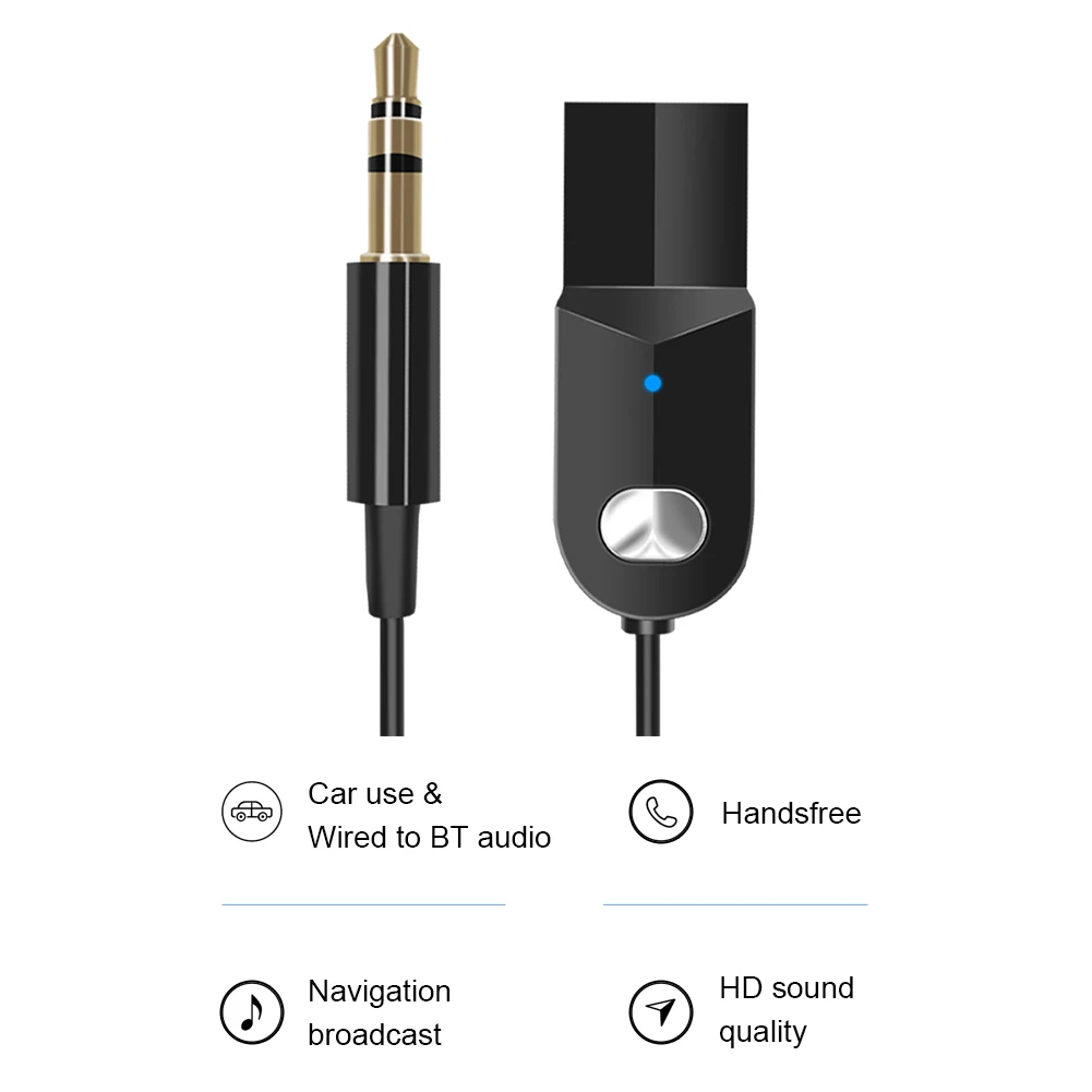 Автомобильный комплект 3 5 мм Bluetooth адаптер аудио AUX кабель программный ключ DC 5V