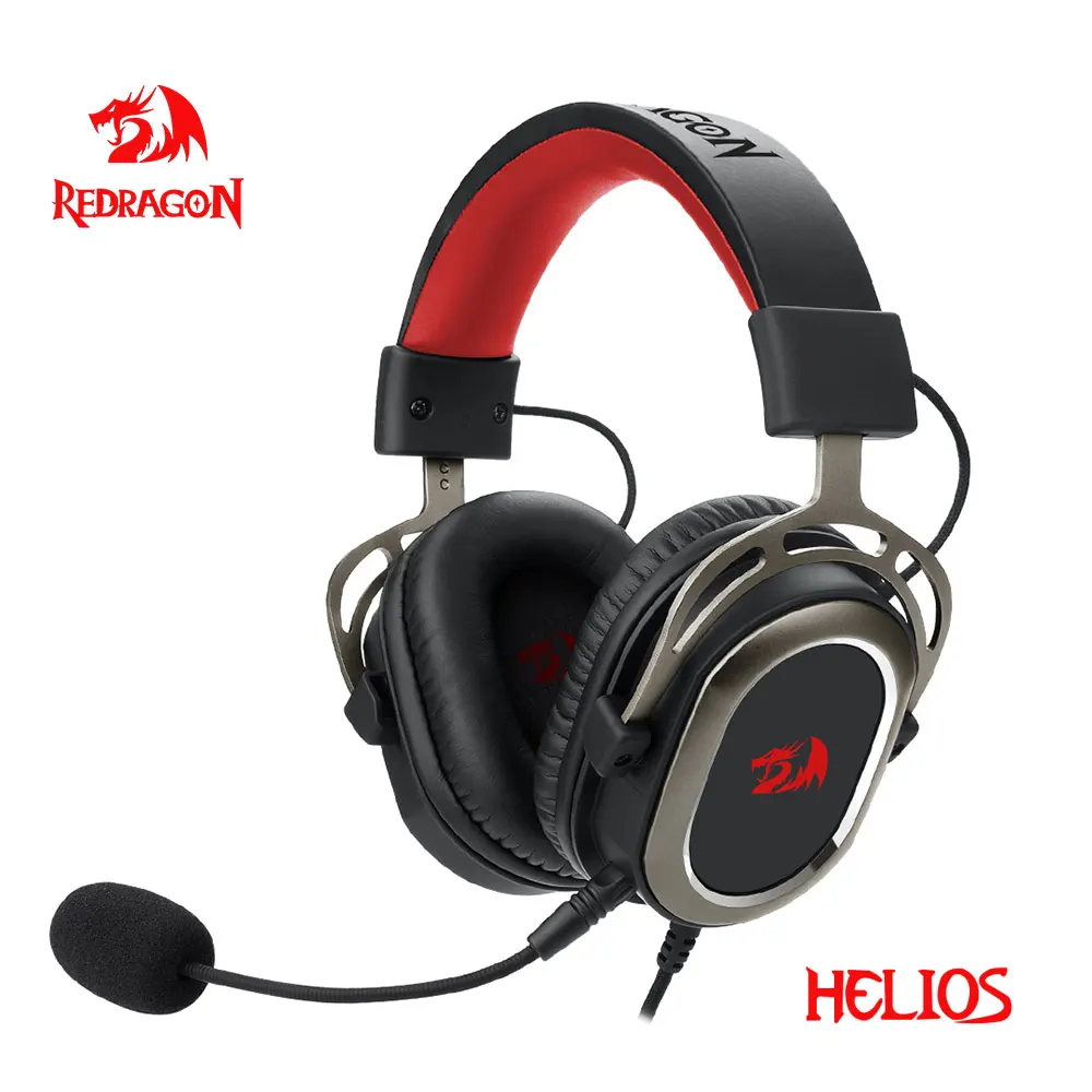 Игровые наушники Redragon H710 Helios с шумоподавлением компьютерная гарнитура 7 1 USB