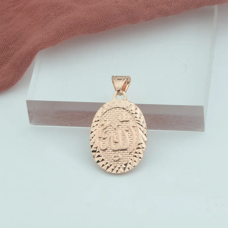 

1pcs Mens Womens Rose Gold Color Oval Symbol Pendant Necklace Jewelry