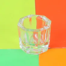 1 шт. прозрачная чашка для ногтей Хрустальная чаша акриловый порошок и жидкий акрил для дизайна ногтей держатель Dappen Блюдо Прочный Контейнер Профессиональный инструмент для маникюра