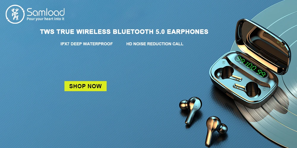 New Tws mini Wireless Headphone Waterproof Noise reduction Sports Bluetooth 5.0 Headset Game Earphone Built-in Microphone Call