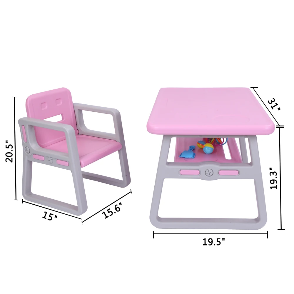 Kids Table and Chairs Set for Toddlers Lego Reading 2  Seats with 1 Tables Sets desk chair  kids furniture
