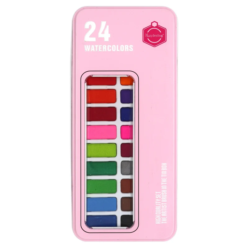 24Color-Pink 12/18/24/36 Цвет водонепроницаемого материала; Водонепроницаемая Цвет для татуажа, пигмент для мануального татуажа студент рисунок Краски ing воды Набор цветных кисточек с красками товары для рукоделия - Цвет: 24Color-Pink