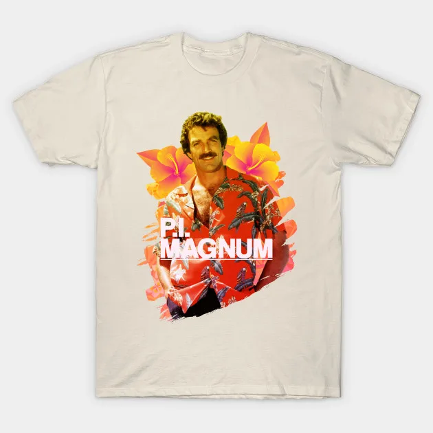 Мужская футболка Magnum PI с цветами женская | одежда