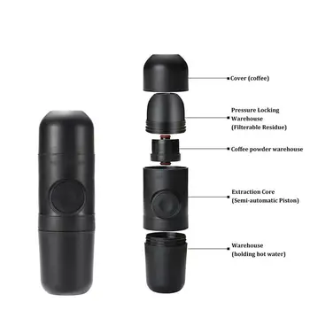

In Stock! Hand-Pressed Portable Coffee Machine Espresso Machine Outdoor Portable Coffee Cup Mini Coffee Pot Professional