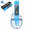 Water Quality Tester Digital Tool TDS&EC Temperature 0-9990 ppm Aquariums Pool Tester Hardness Meter TDS/EC Test Tool White Blue 5