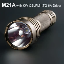 Convoy-linterna Led con controlador M21A, con KW, CSLPM1.TG, 6A, C8 + Plus, 21700, luz Flash, antorcha de Camping de alta potencia