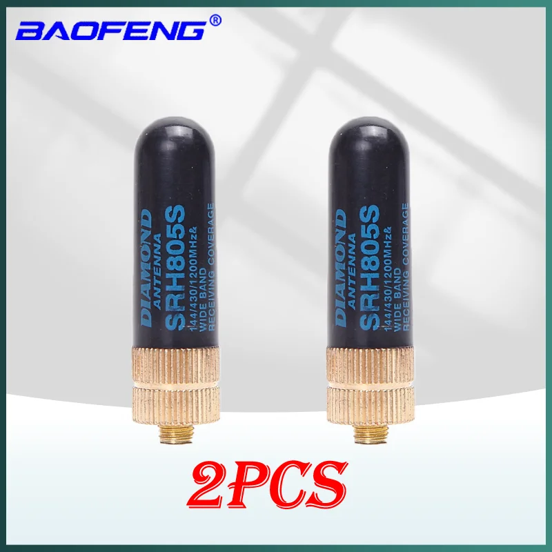 Baofeng 2 шт. SRH805S 5 см SMA-F короткая антенна Двухчастотная УКВ УВЧ подходит для UV-5R UV10R