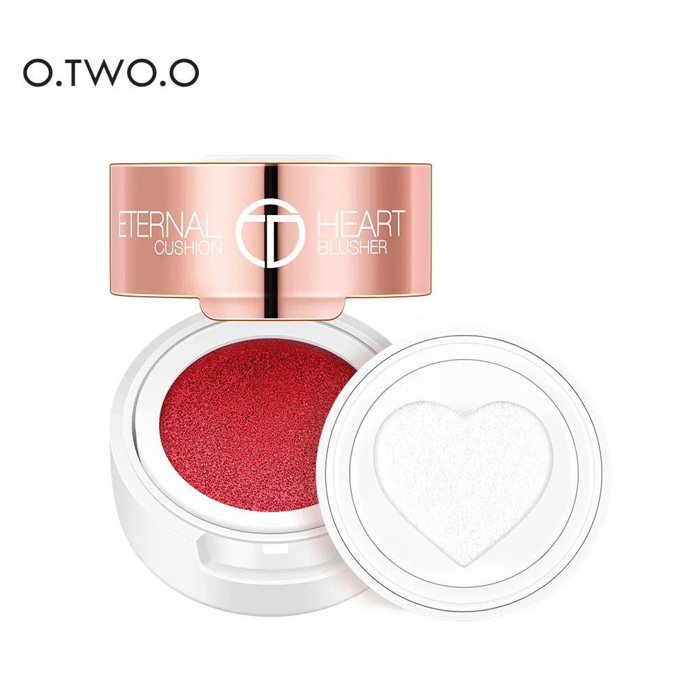 

O.TWO.O Air Cushion Makeup Brushes Folding Heart Shape Shimmer Peach Blush Rouge Easy To Wear Natural Face Contour 4 Colors