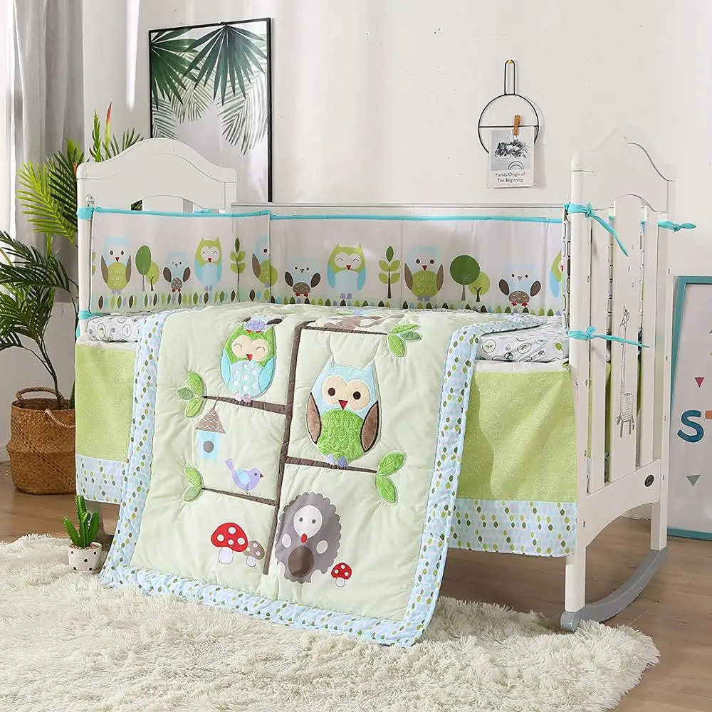 Cotbed Junior Duvet Cover Set Owls Children's Kids Toddler Cot Bed Bedding Girls 