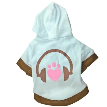 

Cartoon Dog Clothes Heart Clothing for Dogs Hoodies Small Super Pet Outfits Cute Spring Autumn Headset Print Ropa Para Perro