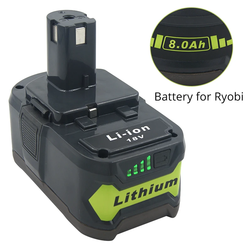Tanie 18V 8000mAh akumulator litowo-jonowy do Ryobi ONE + P108 P109