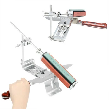 

2020 New Iron Steel Kitchen Sharpener Professional Kitchen Knife Sharpener Sharpening Tools Fix-angle With 4 Stones Whetstone