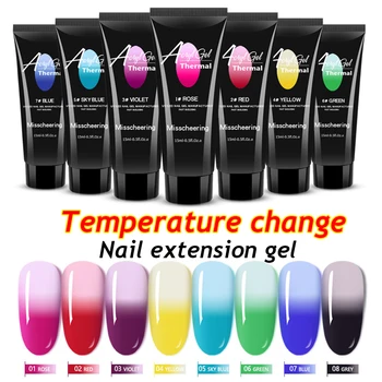 

15ml Nail Extension Gel Nail Mold Phototherapy Glue UV Glue Crystal Extension Glue Nail Supplies Temperature Change Gel NailTool