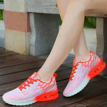 

Air Cushioning Sports Shoes Women Running Sneakers Ladies Running Shoes Breathable Light Non-slip Fashion Sneakers Outdoor 2020