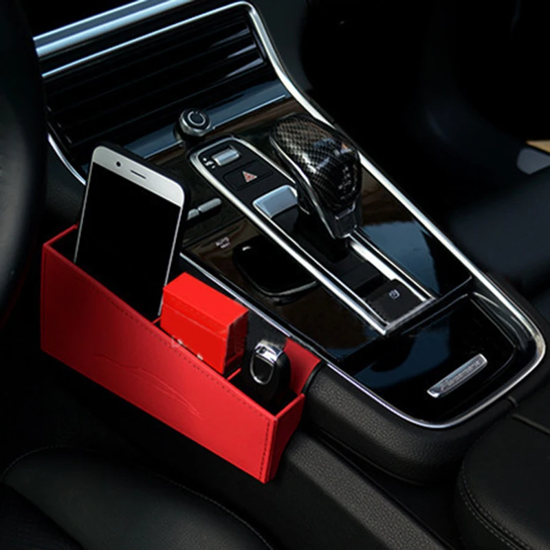 Car Styling Accessories Leather Interior Car Seat Seam Storage Box Organizer Holder for Panamera 971 2017 2018(Red) Car Styling Accessories Leather Interior Car Seat Seam Storage Box Organizer Holder for Panamera 971 2017 2018(Red)