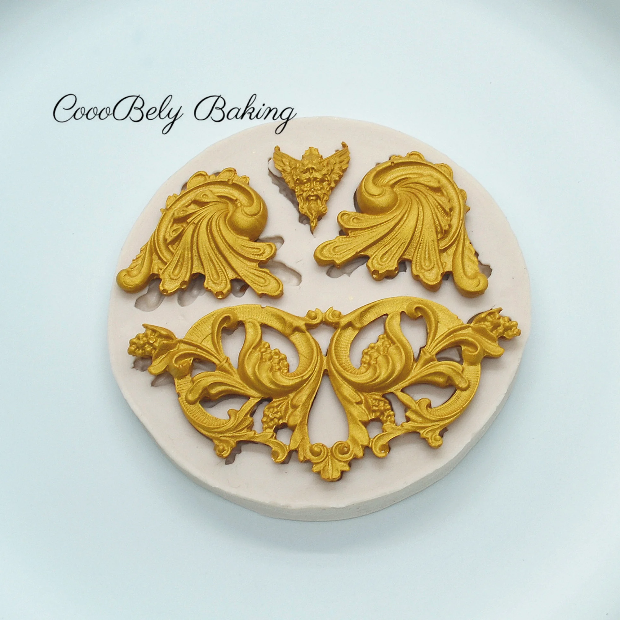 Craft Baroque Scroll Relief Silicone Mold Cake Decorating Tools Fondant Chocolate Candy Gumpaste Cupcake Frame Baking M1280 | Дом и сад