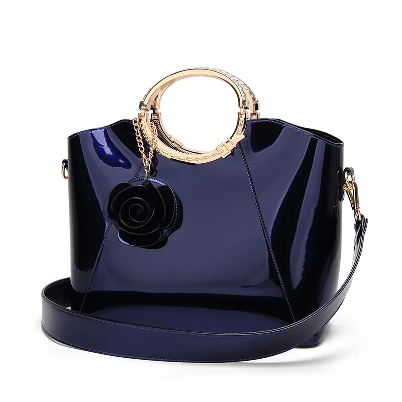 

Bag Women's 2019 Spring New Style Europe And America Style Fashion-Style Patent Leather Handbag Elegant Bright Skin Crossbody Ba