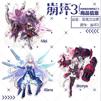 

Anime Honkai Impact 3 kiana Bronya Raiden mei acrylic stand figure display 15cm