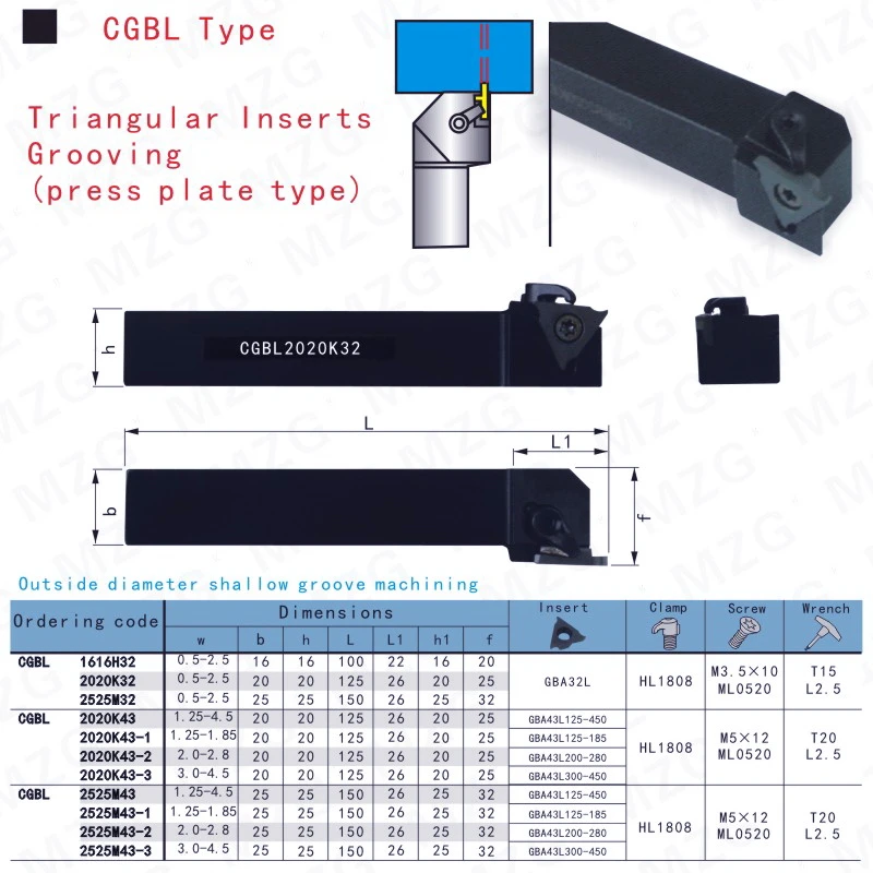 Mocask CGBL Арбор валик долбежный нож CGBL1616H32 токарный станок с ЧПУ паз режущие держатели токарный резец мелкий пазовые инструменты