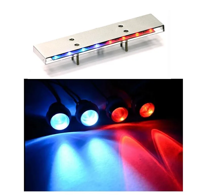 

RC Police Roof Top 16 LED Light Bar Kit + 4 Tail lights For 1/10 Scale Emergency LED Light Bar Kit RC Car Truck hpi losi