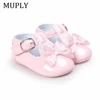 Newborn Baby Girls Shoes PU leather Buckle First Walkers Big Bow Summer Princess Shoes Party Wedding Baby Girl Shoes 1