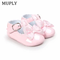 Newborn Baby Girls Shoes PU leather Buckle First Walkers Big Bow Summer Princess Shoes Party Wedding Baby Girl Shoes 1