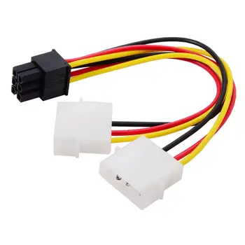 

Chenyang Graphics Card Power Supply Adapter Converter Cable Dual 4Pin to 6 Pin EPS 12V