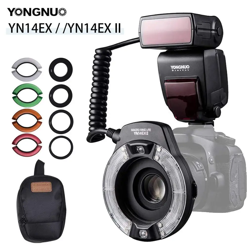 

YongNuo YN-14EX II YN14EXII Macro Ring Flash Light Ring Speedlite flashing Second generation TTL hot shoe light for Canon DSLR