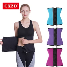 CXZD Женский корсет для коррекции фигуры, резиновый пояс для тренировок под грудью, для похудения, корсет на молнии, корсет, пояс на молнии