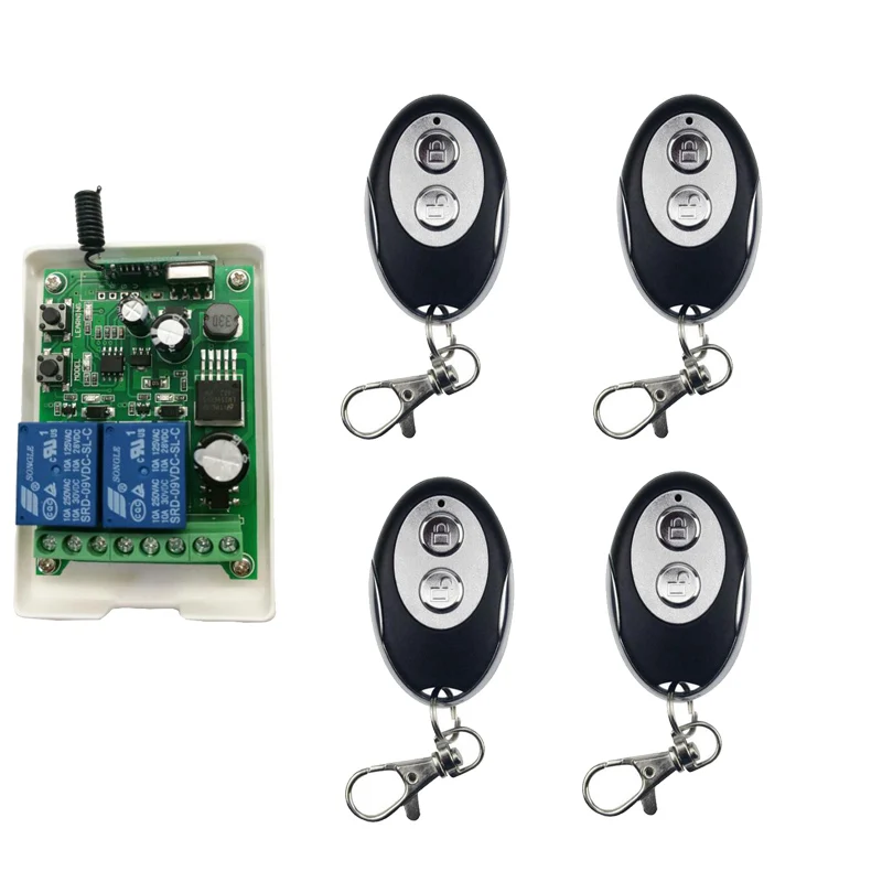 

DC12V 24V 36V 48V 2CH 2CH Radio Controller RF Wireless Relay Remote Control Switch 315 MHZ 433 MHZ Transmitter+ Receiver
