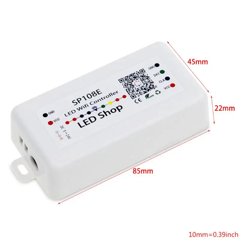 SP108E WS2812B WS2811 WS2801 СВЕТОДИОДНЫЙ WiFi контроллер управления, iOS Android App беспроводной пульт дистанционного управления DC5V~ 24 В SP108E для SK6812 SK6812-RGBW