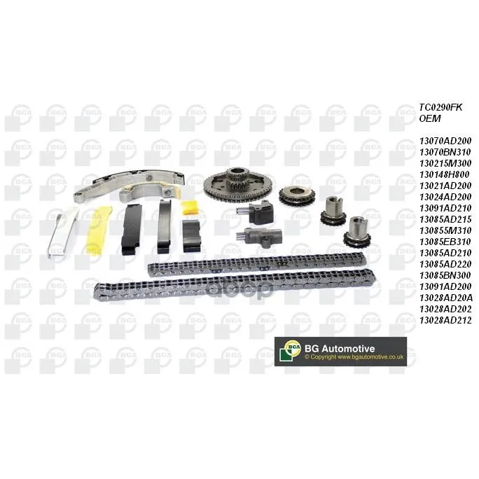 Комплект Цепи Грм Nissan Almera Tino/X-Trail 2.2d-2.5d Yd22ddt 00 Bga арт. TC0290FK