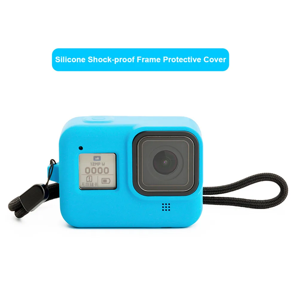 Силиконовый защитный чехол для GoPro Hero 8 Черные Аксессуары камеры ударопрочный
