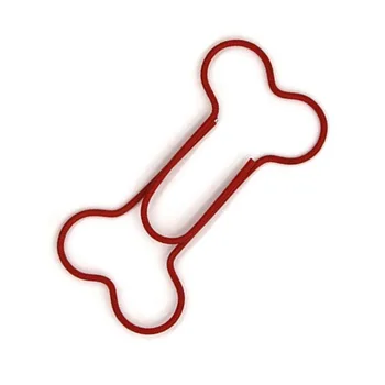

Metal Paper Clips 24pcs/pack Crafts Student Dog Bone Shape School Supplies Useful Art Projects Office For Scrapbook Stationery