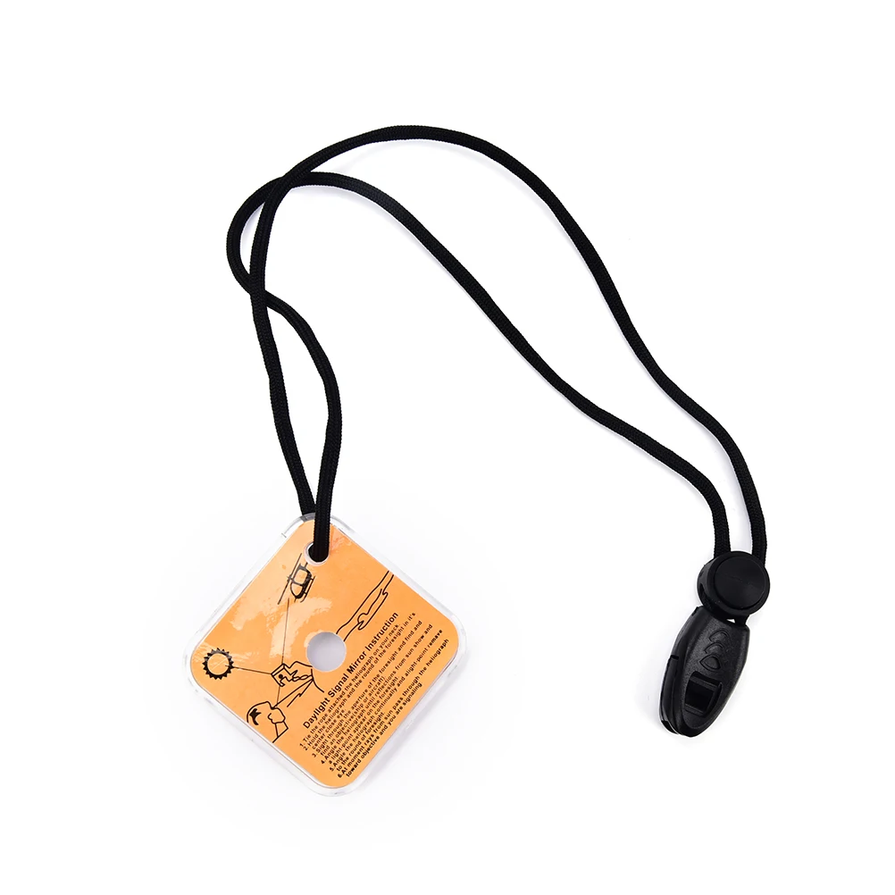 Outdoor Survival Signal Mirror Rescue Mirror with Hanging Belt 57*57*7mm