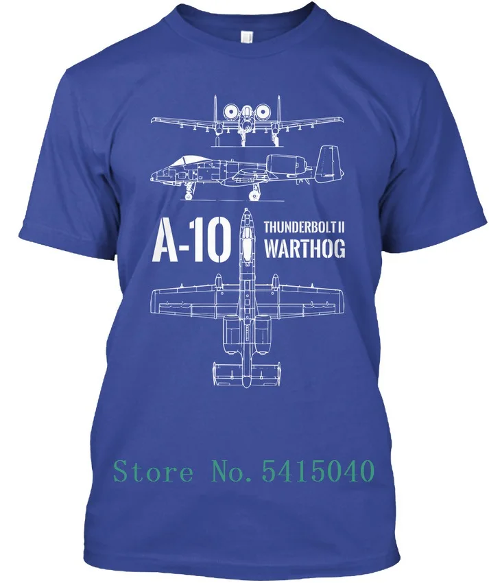 A-10 план-Thunderbolt Ii Warthog Одежда высшего качества без бирки футболка Т-футболка на