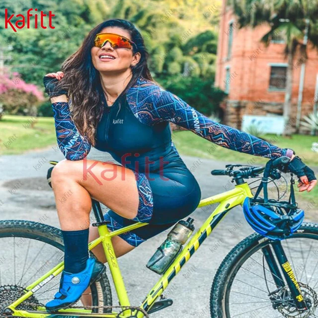 Kafitt trek-Camiseta de bicicleta para mujer, ropa de invierno, pantalones cortos de ciclismo, conjunto de blusas y camisas ciclismo, ropa femenina _ - AliExpress Mobile